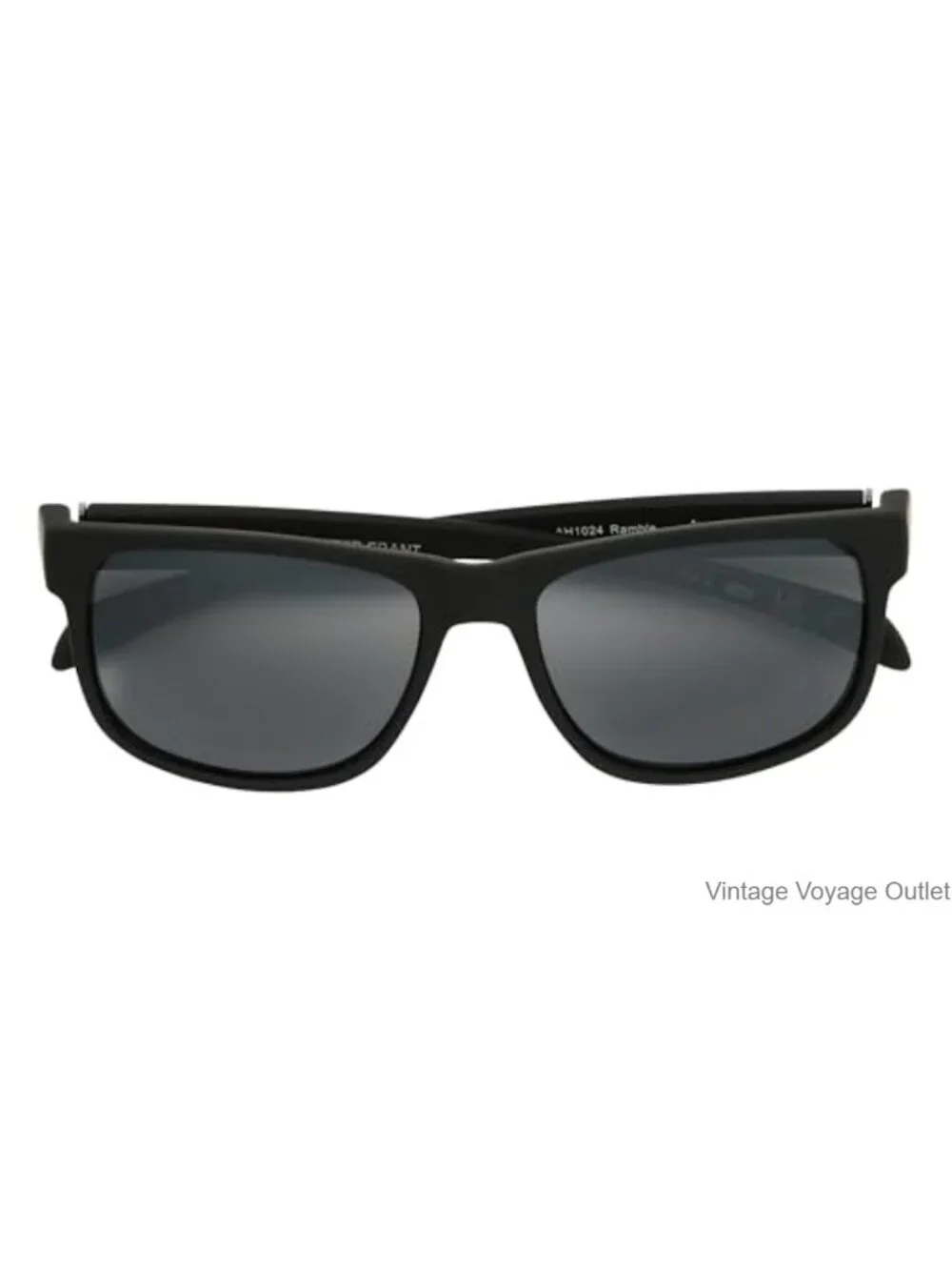 Foster Grant Men's Ramble Way Shape Sunglasses Black Smoke 52 mm